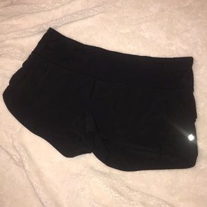 Lululemon black “speed up” shorts